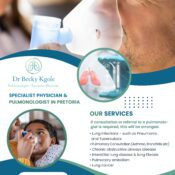 Dr Mamokoma Becky Kgole – Specialist Pulmonogist / Physician in Pretoria