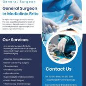 Home 191 Dr Mpho Muvhango – General Surgeon in Mediclinic Brits