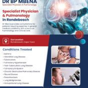 Dr BP Mbena – Physician and Pulmonologist in Rondebosch