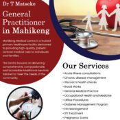 Home 166 Mahikeng Medical Centre – Dr T Matseke – General Practitioner in Mahikeng