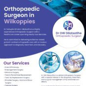 Dr OW Dilotsotlhe – Orthopaedic Surgeon in Wilkoppies
