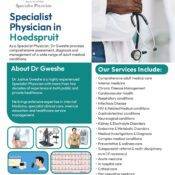Dr Justice Gweshe – Specialist Physician in Hoedspruit
