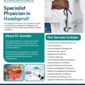 Home 134 Dr Justice Gweshe – Specialist Physician in Hoedspruit