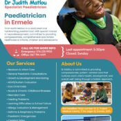 Home 211 Dr Judith Matlou – Paediatrician in Ermelo